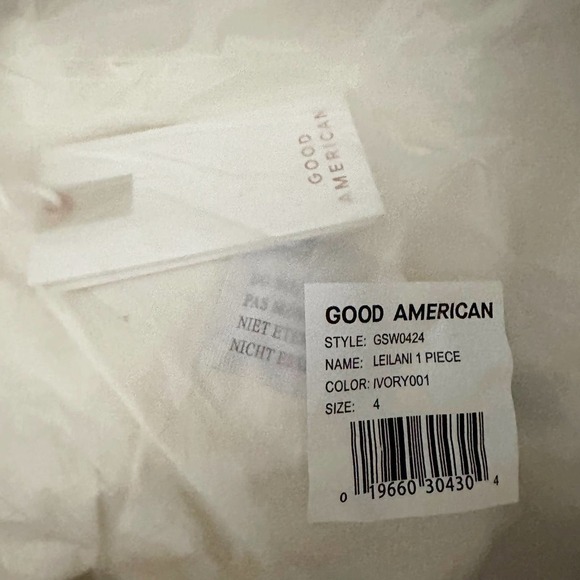 GOOD AMERICAN Leilani Halter Plunging Neck One Piece Swimsuit - Picture 8 of 9